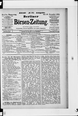 Berliner Börsen-Zeitung vom 19.12.1912