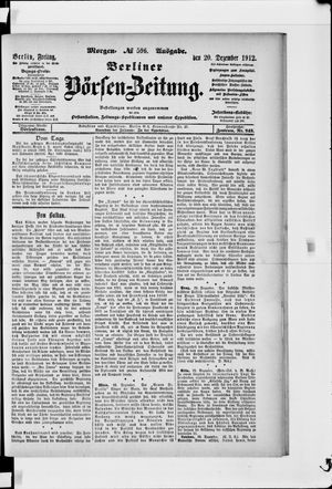 Berliner Börsen-Zeitung vom 20.12.1912