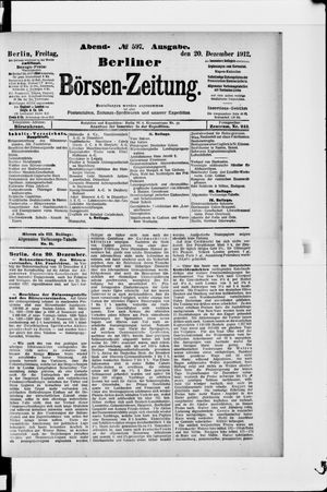 Berliner Börsen-Zeitung vom 20.12.1912