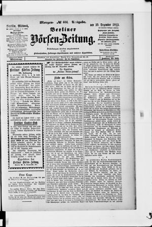 Berliner Börsen-Zeitung vom 25.12.1912