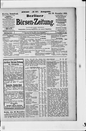 Berliner Börsen-Zeitung vom 28.12.1912