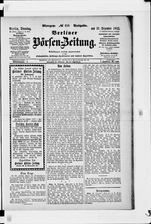 Berliner Börsen-Zeitung vom 31.12.1912