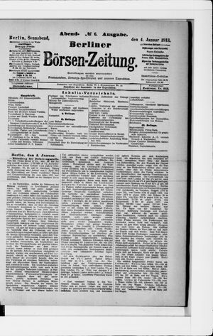 Berliner Börsen-Zeitung vom 04.01.1913