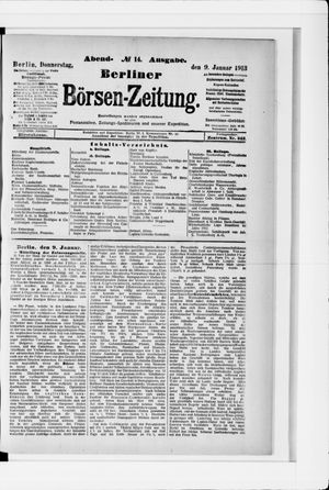Berliner Börsen-Zeitung vom 09.01.1913