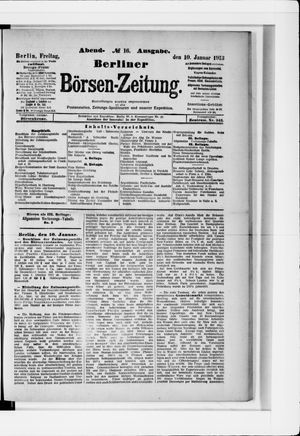 Berliner Börsen-Zeitung on Jan 10, 1913