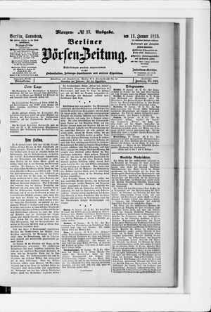 Berliner Börsen-Zeitung vom 11.01.1913