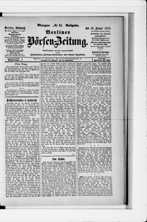 Berliner Börsen-Zeitung vom 15.01.1913