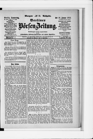 Berliner Börsen-Zeitung vom 16.01.1913