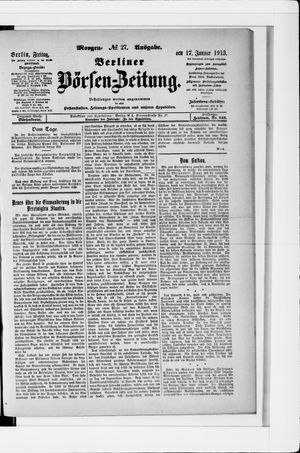 Berliner Börsen-Zeitung vom 17.01.1913
