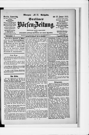Berliner Börsen-Zeitung vom 23.01.1913