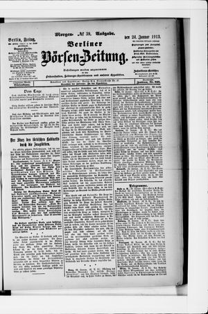 Berliner Börsen-Zeitung on Jan 24, 1913