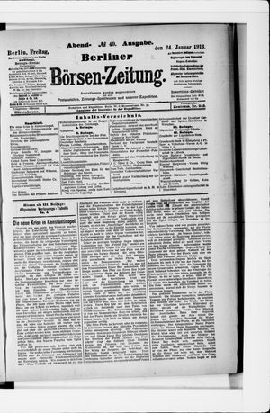 Berliner Börsen-Zeitung vom 24.01.1913