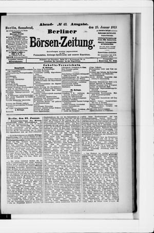 Berliner Börsen-Zeitung vom 25.01.1913