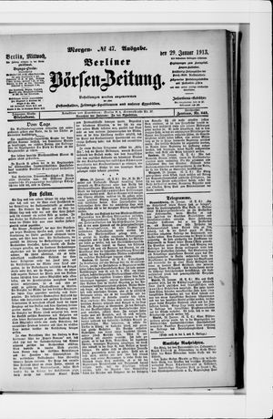 Berliner Börsen-Zeitung vom 29.01.1913