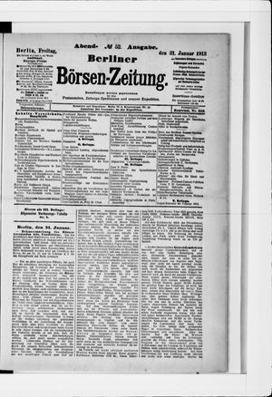 Berliner Börsen-Zeitung vom 31.01.1913