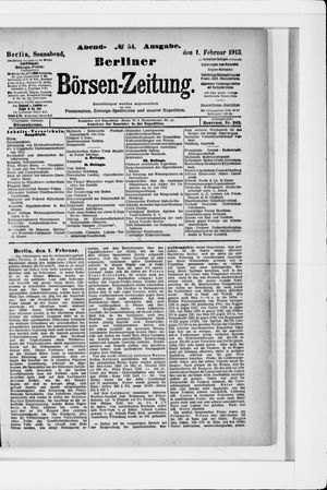 Berliner Börsen-Zeitung on Feb 1, 1913
