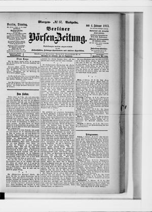 Berliner Börsen-Zeitung vom 04.02.1913