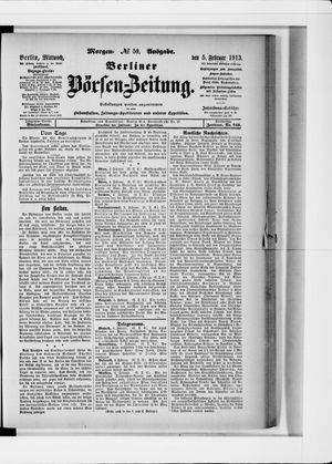 Berliner Börsen-Zeitung vom 05.02.1913