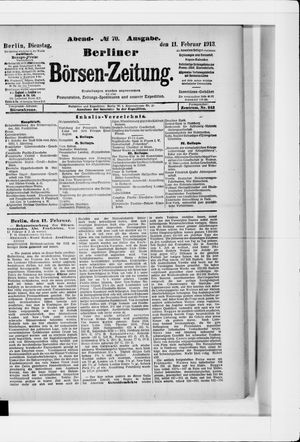 Berliner Börsen-Zeitung vom 11.02.1913