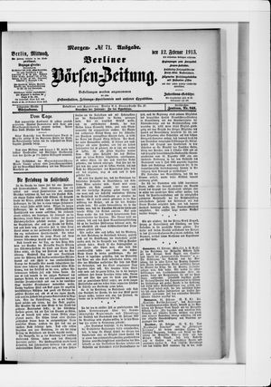 Berliner Börsen-Zeitung vom 12.02.1913