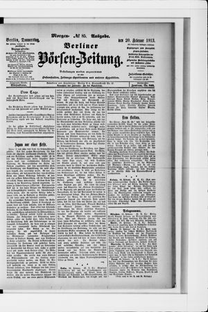 Berliner Börsen-Zeitung vom 20.02.1913