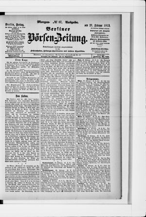 Berliner Börsen-Zeitung vom 21.02.1913
