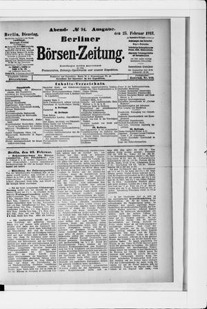 Berliner Börsen-Zeitung vom 25.02.1913
