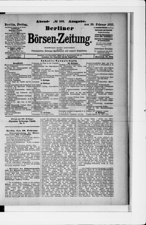 Berliner Börsen-Zeitung on Feb 28, 1913