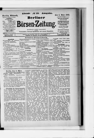 Berliner Börsen-Zeitung vom 05.03.1913