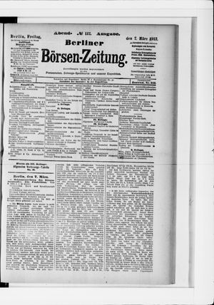 Berliner Börsen-Zeitung vom 07.03.1913