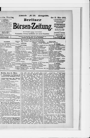 Berliner Börsen-Zeitung on Mar 11, 1913