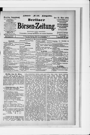 Berliner Börsen-Zeitung vom 15.03.1913