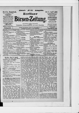 Berliner Börsen-Zeitung vom 05.04.1913