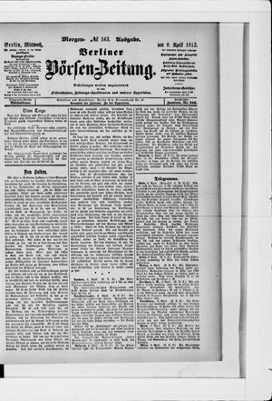 Berliner Börsen-Zeitung vom 09.04.1913