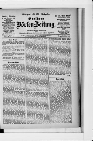 Berliner Börsen-Zeitung vom 15.04.1913