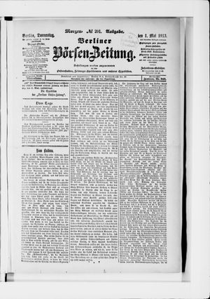 Berliner Börsen-Zeitung vom 01.05.1913