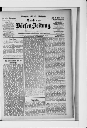 Berliner Börsen-Zeitung vom 03.05.1913
