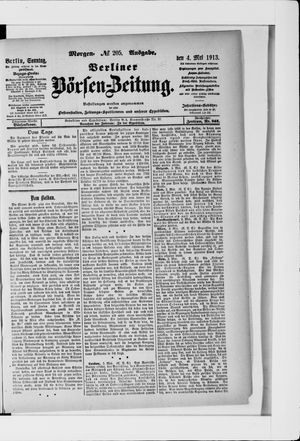 Berliner Börsen-Zeitung on May 4, 1913