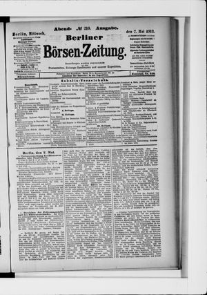 Berliner Börsen-Zeitung vom 07.05.1913