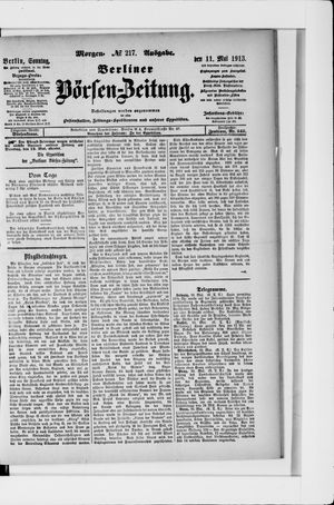Berliner Börsen-Zeitung vom 11.05.1913