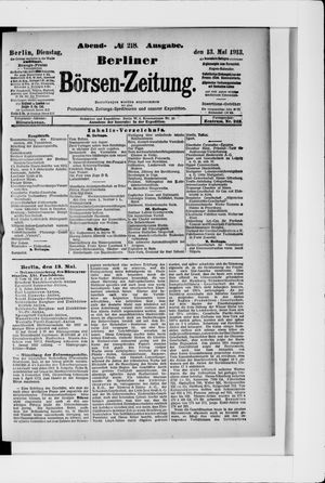 Berliner Börsen-Zeitung vom 13.05.1913