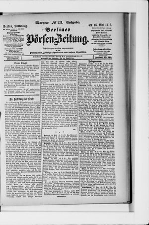 Berliner Börsen-Zeitung vom 15.05.1913