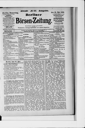 Berliner Börsen-Zeitung vom 15.05.1913