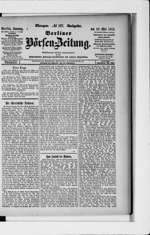 Berliner Börsen-Zeitung vom 18.05.1913