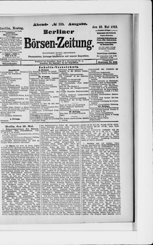 Berliner Börsen-Zeitung vom 19.05.1913