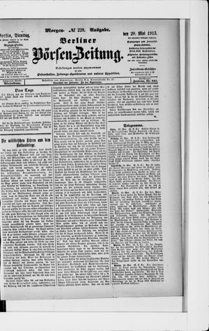 Berliner Börsen-Zeitung vom 20.05.1913