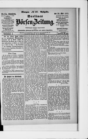 Berliner Börsen-Zeitung vom 24.05.1913