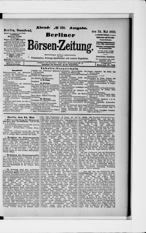 Berliner Börsen-Zeitung vom 24.05.1913