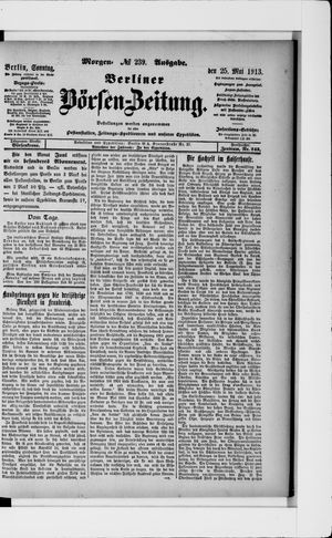 Berliner Börsen-Zeitung vom 25.05.1913
