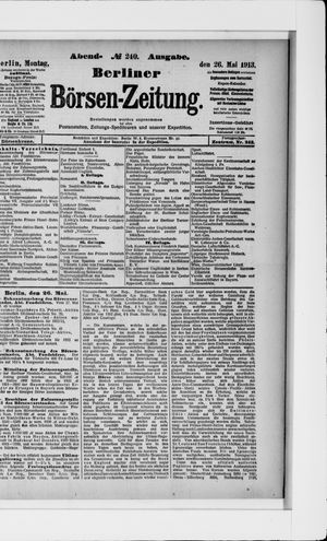 Berliner Börsen-Zeitung vom 26.05.1913